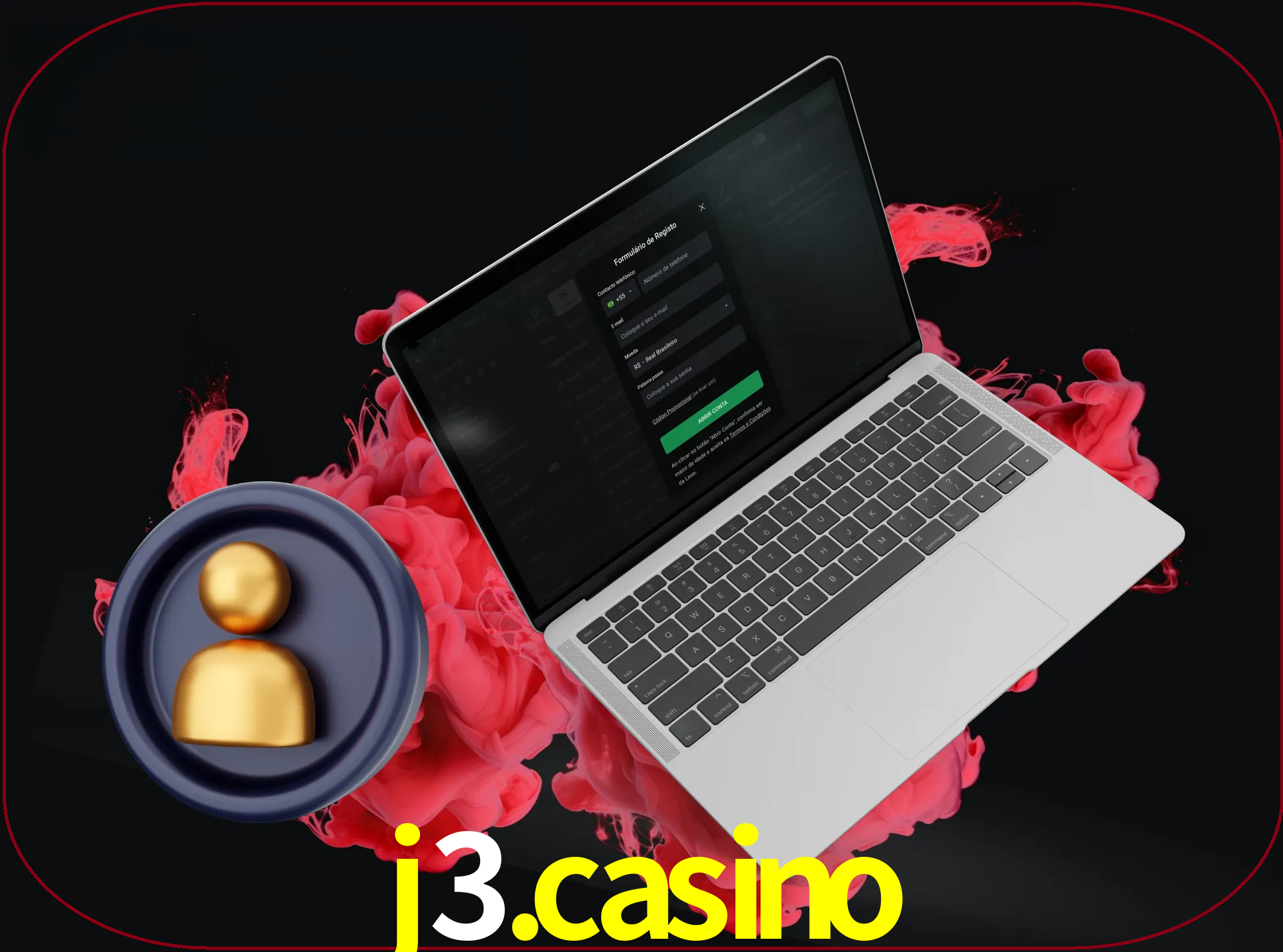 No cabeçalho do site J3.CASINO, clique no botão que o levará a um formulário especial onde terá de introduzir as suas informações actuais.