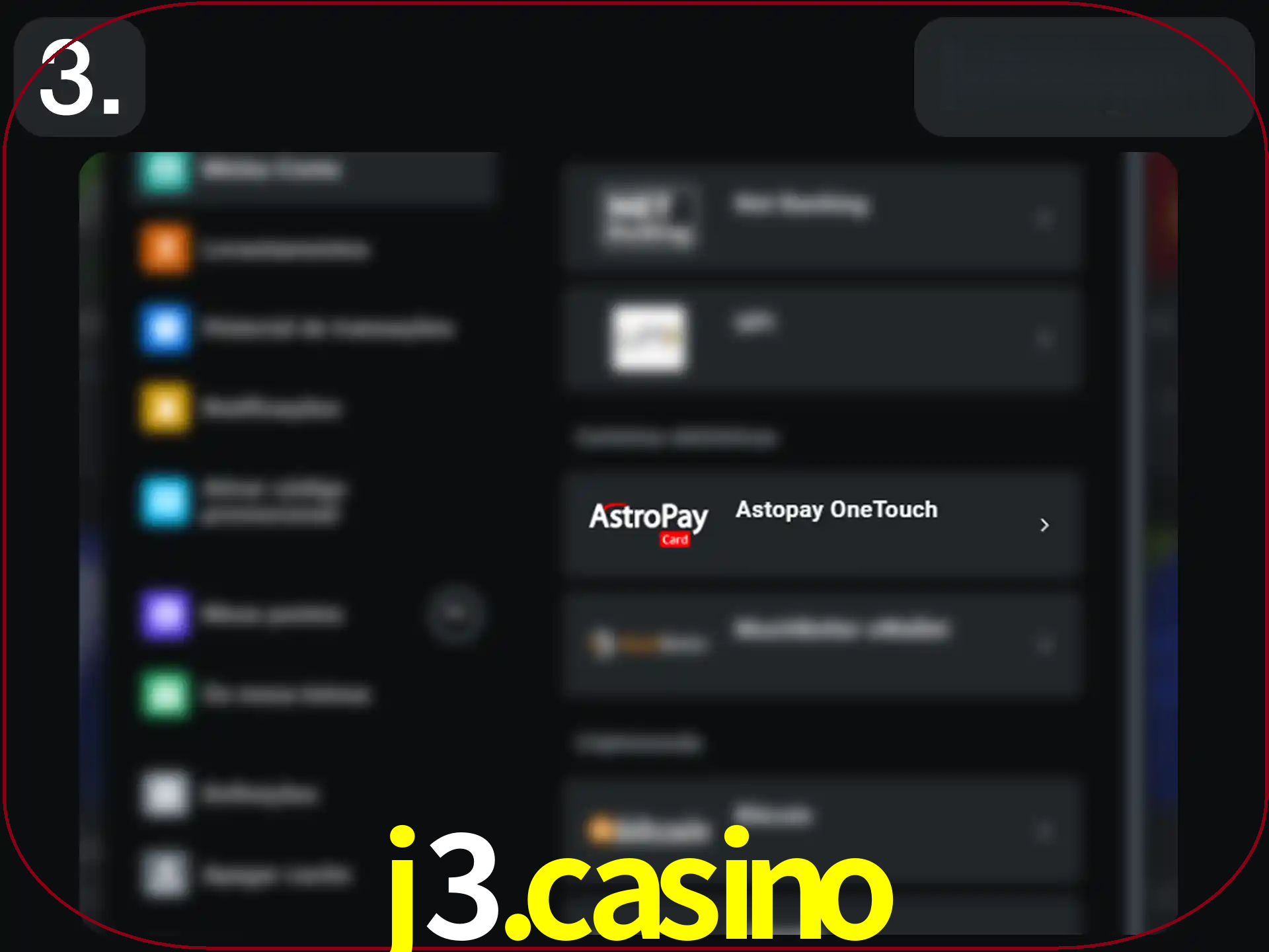 Abra a janela de depósito.
